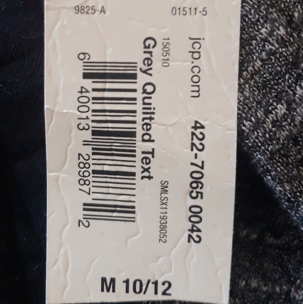 Arizona Jean Co. Boy's Gray Quilted Hoodie Sweatshirt - Size 10/12 Medium - Picture 6 of 9